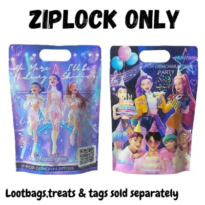 10PCS K-Pop Dark Fantasy Warrior Theme Ziplock Lootbags Party Favors for Events