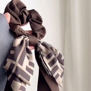 Getah Rambut Reben 🌸 Bow Ribbon Scrunchie Elegant Hair Tie Soft Comfortable Stretchy Floral Ponytail Hairband