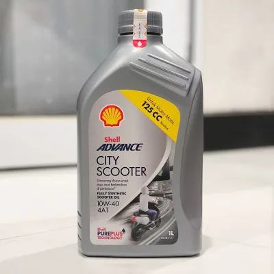 OLI SHELL ADVANCE CITY SCOOTER FULLY SYNTHETIC 10W40 UNTUK MATIC AEROX LEXI DLL 1L 100% ASLI ORIGINAL