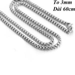 [HCM]Dây Chuyền Inox Nam Cá Tính Không Đen Dày 3mm