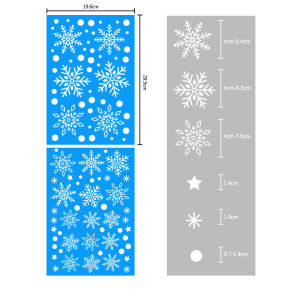 Large Snowflake Christmas Stickers Electrostatic Cling Decals For Glass Window Xmas Decor