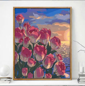 (MẪU MỚI VỀ) Tranh sơn dầu số hoá hình PHONG CẢNH VÀ CÔ GÁI SIZE 30*40CM ĐẸP XINH