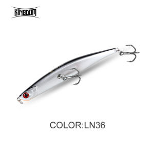 Kingdom Floating Pencil fishing lures 110mm/10g  86mm/6.5g Hard Baits Bending Shape Silver VMC Hook lure for Sea bass model 5349