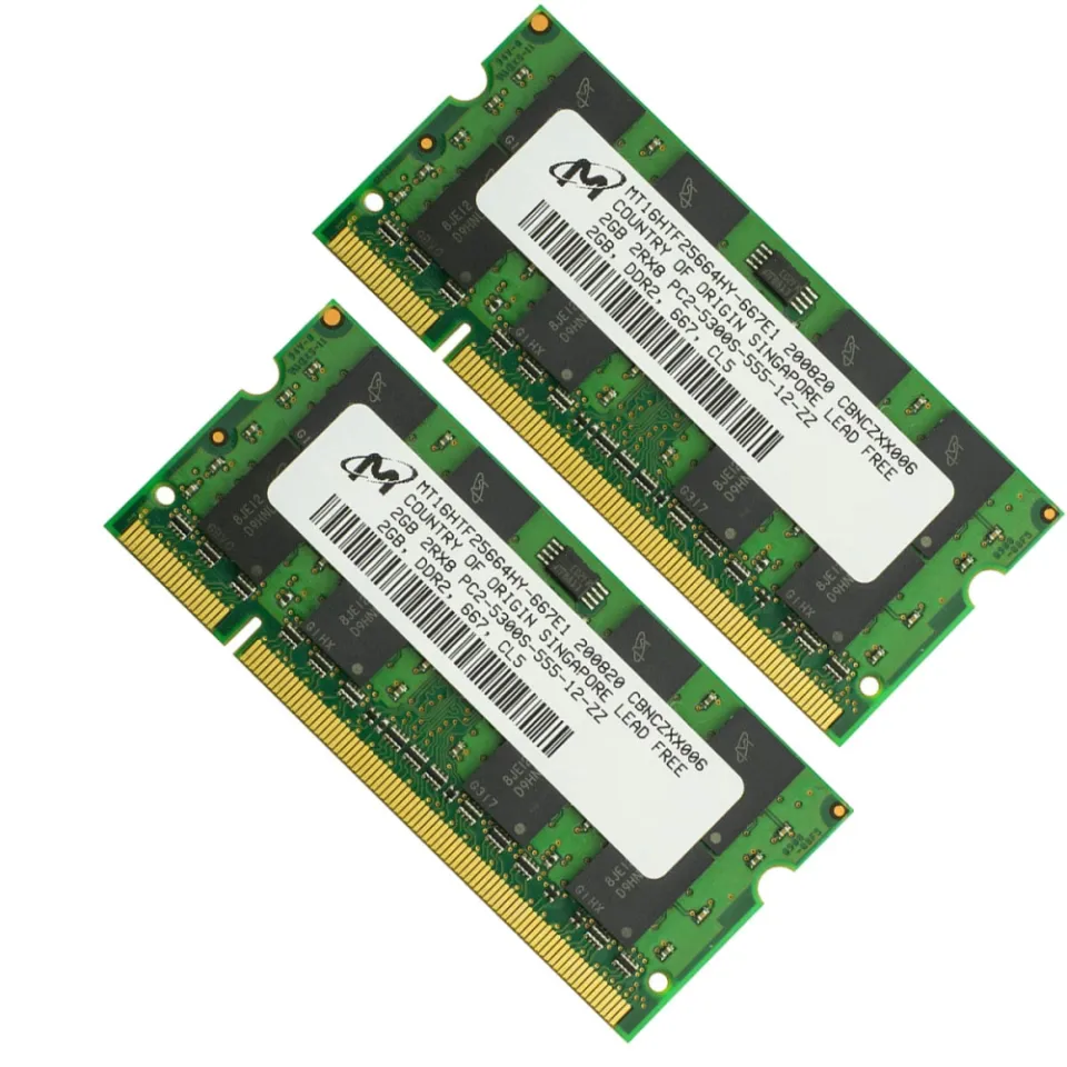 Ddr2 4gb Ram Ram Ddr2 667 Mhz Micron 4GB 2X 2GB DDR2 667 667MHz
