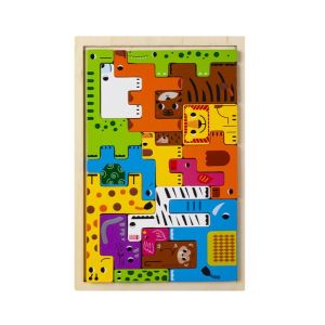 CONISTON Space Training Three-dimensional Puzzle Boards Geometric Logical Thinking Shape Matching Puzzle Interesting Ocean Wooden Animal Jigsaw Kids/Children/Toddler