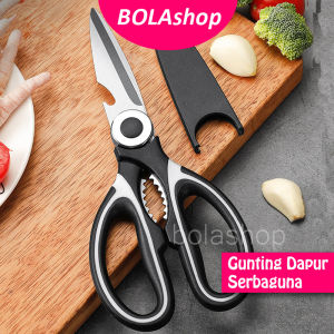 Gunting Dapur Serbaguna Stainless Steel Pemotong Daging Kepiting Kitchen Scissor