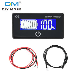 diymore JS-F8 DC 8-100V Multi-Function Battery Indicator Display Voltage Battery Temperature Touch Switch Meter ℃/℉ Switchable
