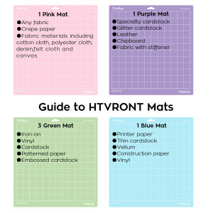 12" x 12" HTVRONT 1 Pack Cutting Mat Mix Cut Mat  Light Strong Grip Standard for Cri-cut Explore Air 2/Air/One/Maker Light Adhesive Sticky Quilting Mats Replacement Acces
