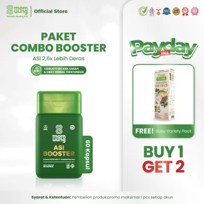 [ROAD TO 9.9] BUY 1 GET 2 - Mom Uung ASI Booster 60 Kapsul FREE Susu Mylkflow Variety Pack