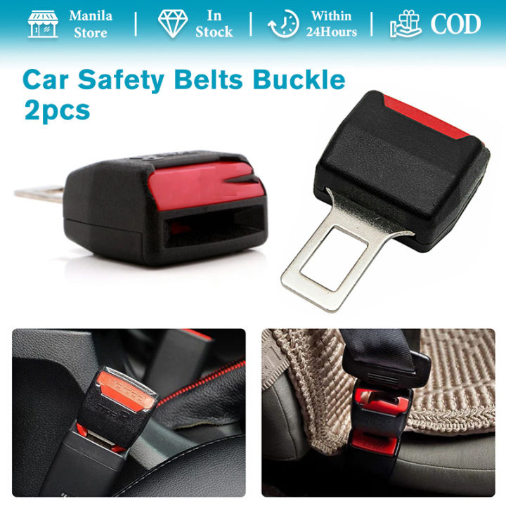2pcs Car Seat Belt Buckle Safety Belt Extender Car Buckle Lock Socket