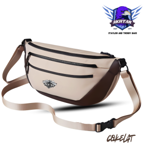 Akhtar Tas Selempang Sling Bag Pria Wanita Desain Model Terbaru 2025 Edisi Cream