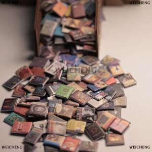 [COD] WEICHENG 200pcs thu nhỏ Nhà búp bê sách lo lắng kệ sách phụ kiện mini sách phụ kiện cho trang trí búp bê nhà thu nhỏ