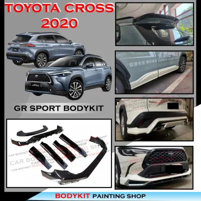 TOYOTA COROLLA CROSS 2020+ GR SPORT STYLE FULLSET SKIRTING (FRONT SKIRT SIDE SKIRT REAR SKIRT/SPOILER)-ABS BODYKIT