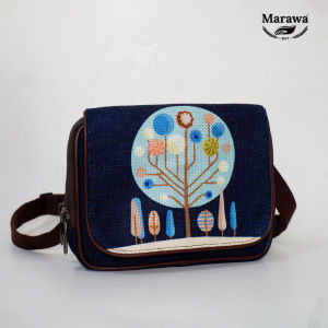 MARAWA Shae - Dimma Tas Selempang Wanita Etnik Handmade Blue Black