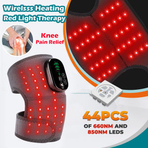 Red Light Heated Knee Brace Heating Knee Pad Shoulder Pad Elbow Pad Household Red Light Hot Compress Knee Massager Rechargeable