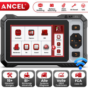ANCEL FX6100 12V Car OBD2 Scanner Full System Check Engine/ABS/SRS Airbag/TCM Transmission Clear All Fault Code Ecu Reset Wifi Code Readers Scan Tools OBD2 Scanner Car Diagnostic ABS DPF Reset CAN FD