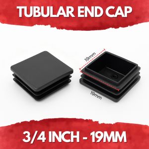 Tubular End Caps Plastic Plug Square Rectangular Chair Table Feet Cover Insert Plug Floor Protector Hole Cover