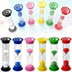 ERMENLED 30 Second Sand Timer Multiple Durations 1/2/3/5/10 Minutes Plastic Hourglass Portable Plastic Hourglass Timer Home Use