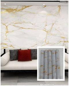 NO1 high temperature resistant kitchen waterproof oil proof sticker cabinet wallpaper Aluminum size 5m x45cm.#20