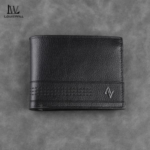 LouisWill Fashion Wallet Mens Simple Short Wallet Retro Large Capacity Retro PU Soft Leather Coin Purse Business Multi-Card Position Wallets Travel Purses Coins Pouch ID Credit Cards Holders