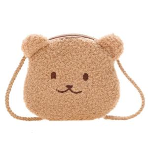 Plush Crossbody Bag Cartoon Handbag with Zippers Wallet Purse Shoulder Bag Pouch Accessories Money Bag Gifts