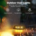 Lampu Solar Tangga Tahan Air LED Step Light Outdoor Waterproof Solar Powered For Garden Fence Deck Lighting. 
