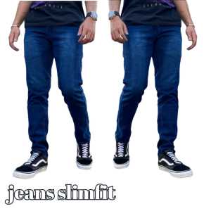 Celana Panjang Jeans Pria Hitam/Biru Muda/Biru Tua Dewasa Celana Pria Slimfit// Denim / Gaul / Celana Panjang Cowok / Cowok / Model Terbaru/ Termurah dan Terlaris di Tahun 2025