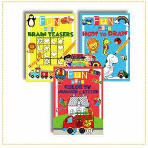 Le Bruj - Fun With Activity SET Series / English / Workbook For Preschool / Activity Book For Kids / Childrens Book