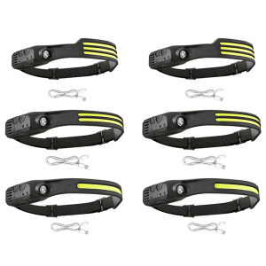 Đèn pin đội đầu Đèn pha sạc Led headtorch cảm biến chuyển động điều khiển kín nước đèn pha cho câu cá cắm trại chạy bộ