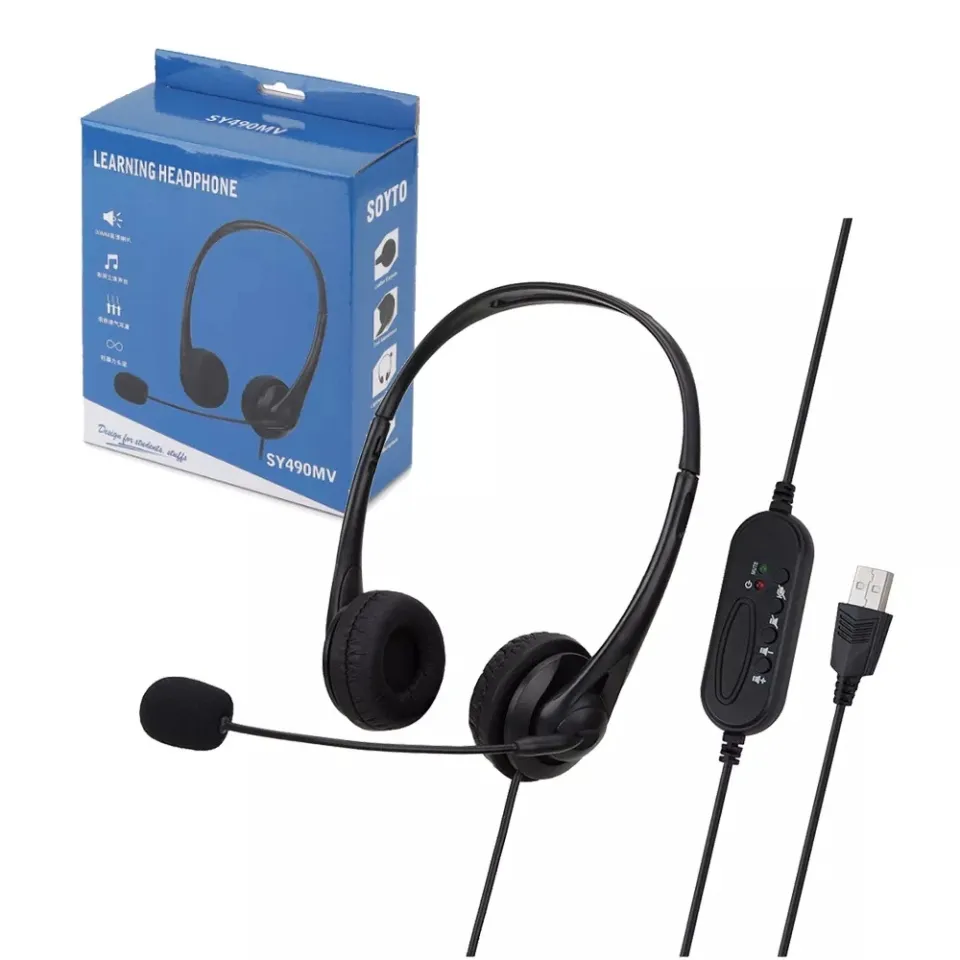 USB Headset Noise Cancellation USB Call Center Headphone