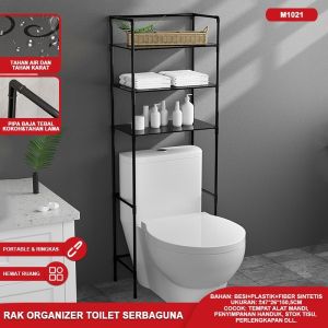 Rak Kamar Mandi Atas Toilet & Mesin Cuci Rak Organizer Storage Stand Hanger Multifungsi + Rak Sepatu