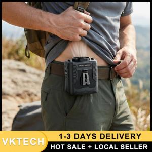 Wearable Waist Clip Fan with Lighting & Power Bank Hand-Free Personal Fan 6000mAh Rechargeable Battery for Travel Camping Hiking Working