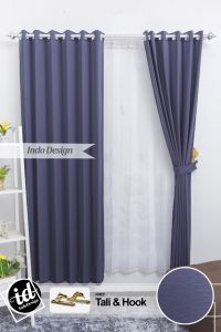 Gorden Jendela Minimalis Blackout Modern Polos – Tirai Ruang Tamu Kamar Tidur Anti Panas + Free Tali & Hook