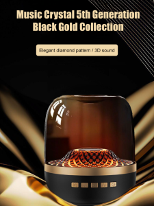 Wireless Speaker audio Pearl Black Diamond Compact and portable High definition sound Rhythmic light effect Audio Diamond pattern Four generations