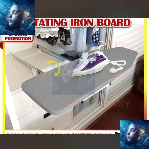 [HIGH QUALITY] ROTATABLE AND FOLDABLE PULL OUT IRONING BOARD WITH SOFT CLOSE CAN INSERT OR INSTALL IN CABINET IRONING BOARD FOLDABLE