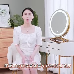 LZ-Makeup Counter dressing table storage cabinet integrated table small rental house bedroom girl room mirror makeup table