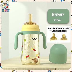 ขวดนมซิลิโคนสำหรับเด็ก 300 มล.ขวดนมซิลิโคนหัวนมซิลิโคนป้องกันแบคทีเรียจากธรรมชาติขวดนมพยาบาลขนาดใหญ่ทำความสะอาดง่ายขวดนมเด็กแรกเกิด