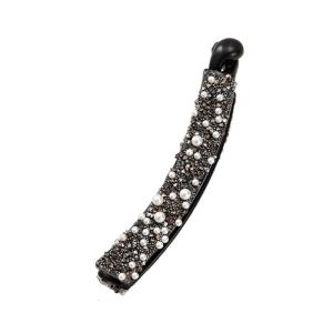 Rhinestones Beads Banana Hair Clip Fashion Hairpieces Party Hair Accessories for Volumizing Updos Fashionable Hairdos