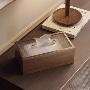 [SG STOCKS] Superior Wood Tissue Box Holder with Lid / Multi-Purpose Living Room Tissue Box with Artsy Lid