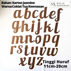 Tulisan Inisial per Huruf Kecil Angka Karton Jasmine Dekorasi Backdrop Lamaran Nikahan Birthday Karton Jasmine