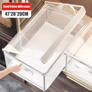 EUNICE PVC Storage Box Foldable Organizer Storage Box Waterproof Wardrobe Organizer Box Kotak Simpanan Penganjur Pakaian PVC衣服收纳盒