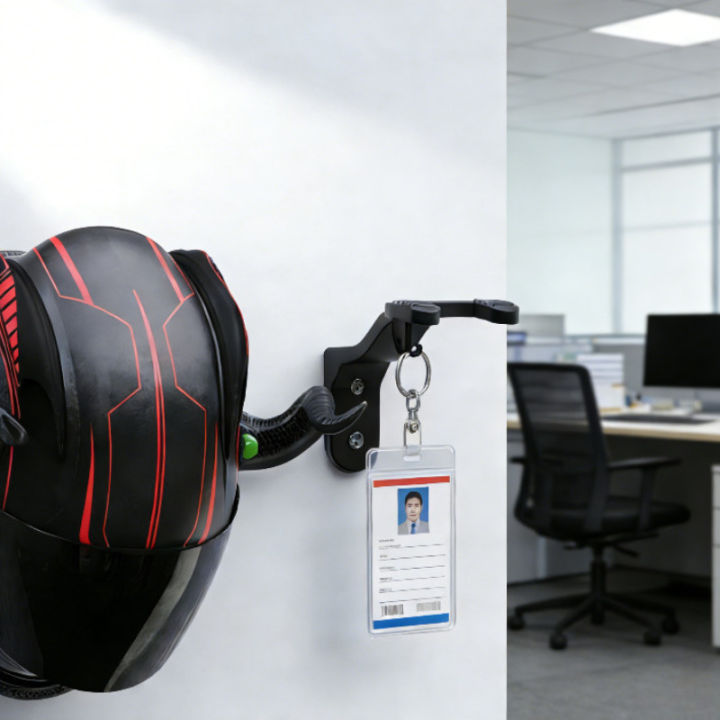 3D Printed Helmet Holder Wall Mount Heavy Duty ABS Plastic Motorcycle ...