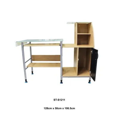 Multi Function Computer Table with Cabinet Storage for printer scanner and fax machine - Home Office School Furniture ST-S1211 -sold per piece