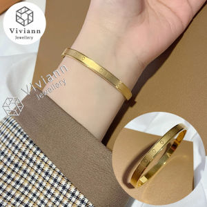 Viviann Beautiful Lovers Bracelets Woman Bracelets Gold Bangles and Bangles Cubic Zirconia Golden Woman Jewelry Gifts Design Luxury Brand Bracelet Bangle & Bracelets For Women Jewelry Gift