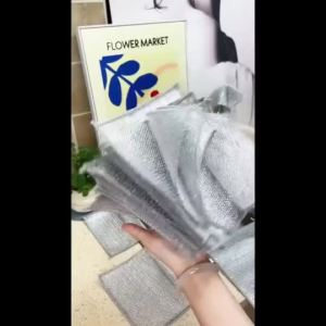 Bộ 10 khăn lưới kim loại khăn rửa chén dây kim loại -cọ xoong