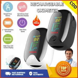 COD Finger Pulser Oximeter LED Screen Display Blood Oxygen Saturation Heart Rate Monitor Oxymeters Medical With Respiratory Digital Oximeter