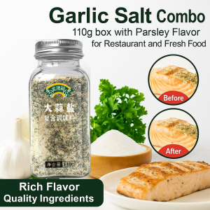 【0 Fat 0 Sugar】110g Parsley Garlic Salt  Gourmet Finishing Salt 0 Add Parsley Chopped Light Meal Boiled Vegetable Seasoning