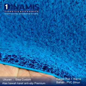Karpet PVC Bihun Motif Polos IMPOR Ukuran Custom Anti-Slip 60x90 Tebal 16mm ROLL 1 WARNA