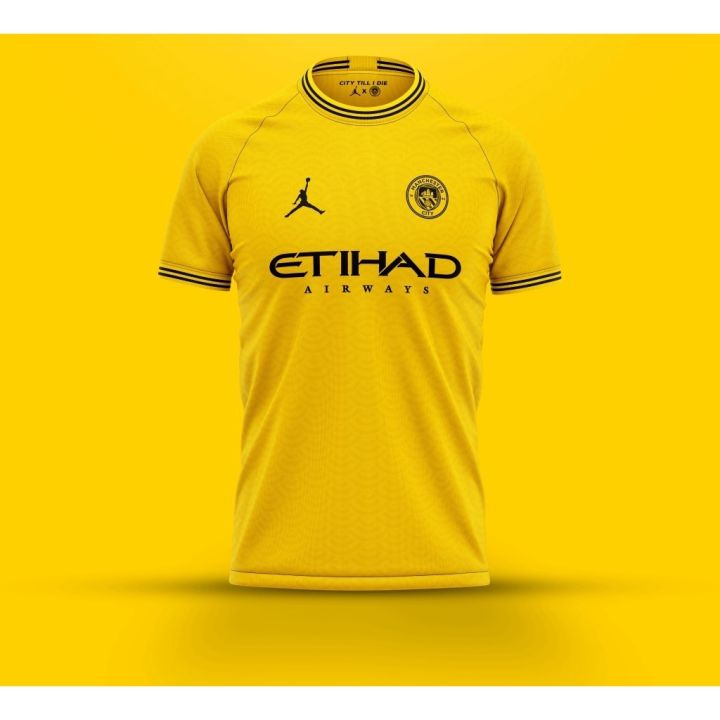 Football Jerseys Man City Yellow Jersey Yellow Shirt Man City
