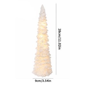 MODERNLUX White Night Light LED Lamp Christmas Tree Lighted Christmas Decoration Creative Ornament Desktop Ornament Christmas Decoration